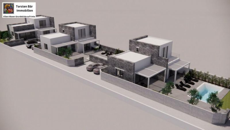 Kokkinos Pyrgos Kreta, Kokkino Pirgos Luxusvillen mit priv. Pool in unmittelbarer Strandnähe Haus kaufen